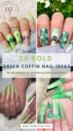 25 Stunning Green Coffin Nails For St Patrick S Day Celebrations 4