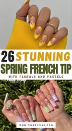 26 Beautiful Spring French Tip Nails With Florals And Pastels For A Fresh Look 2