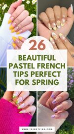 26 Beautiful Spring French Tip Nails With Florals And Pastels For A Fresh Look 3