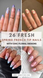 26 Beautiful Spring French Tip Nails With Florals And Pastels For A Fresh Look 4