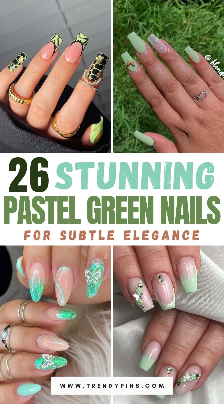 Enchanting Pastel Green Nail Design Ideas