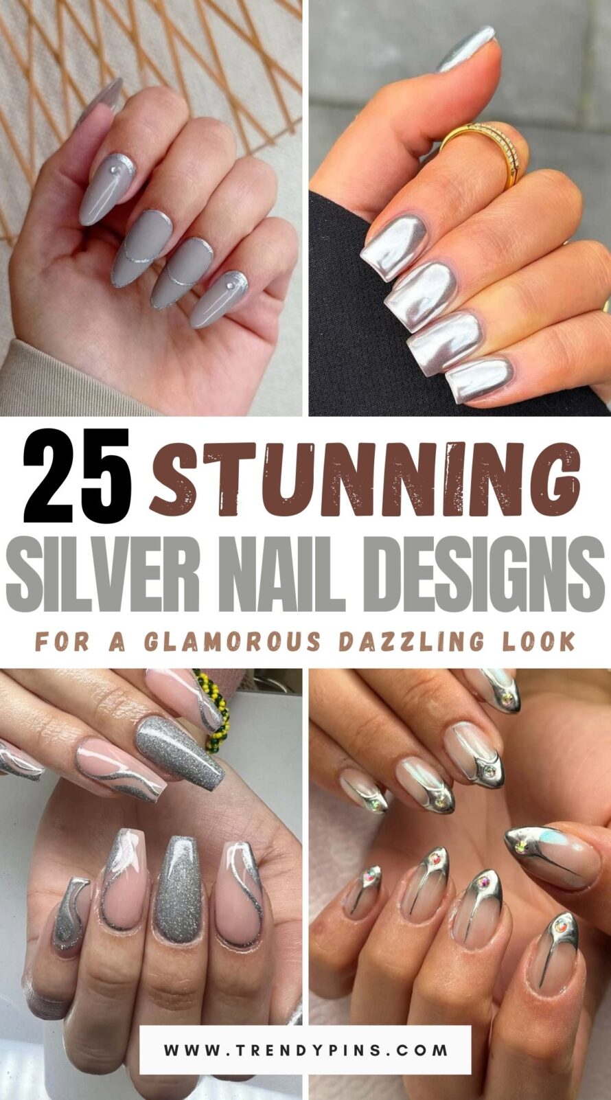 Stunning Silver Nail Designs