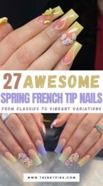 27 Elegant French Tip Nails For Spring From Ombré To Colorful Variations 2