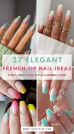 27 Elegant French Tip Nails For Spring From Ombré To Colorful Variations 4