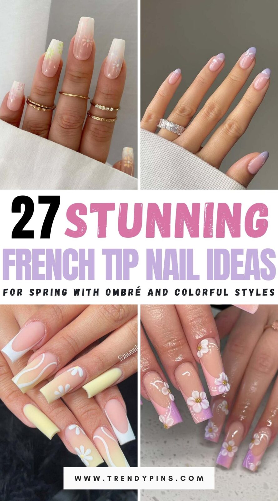 Elegant French Tip Nails For Spring