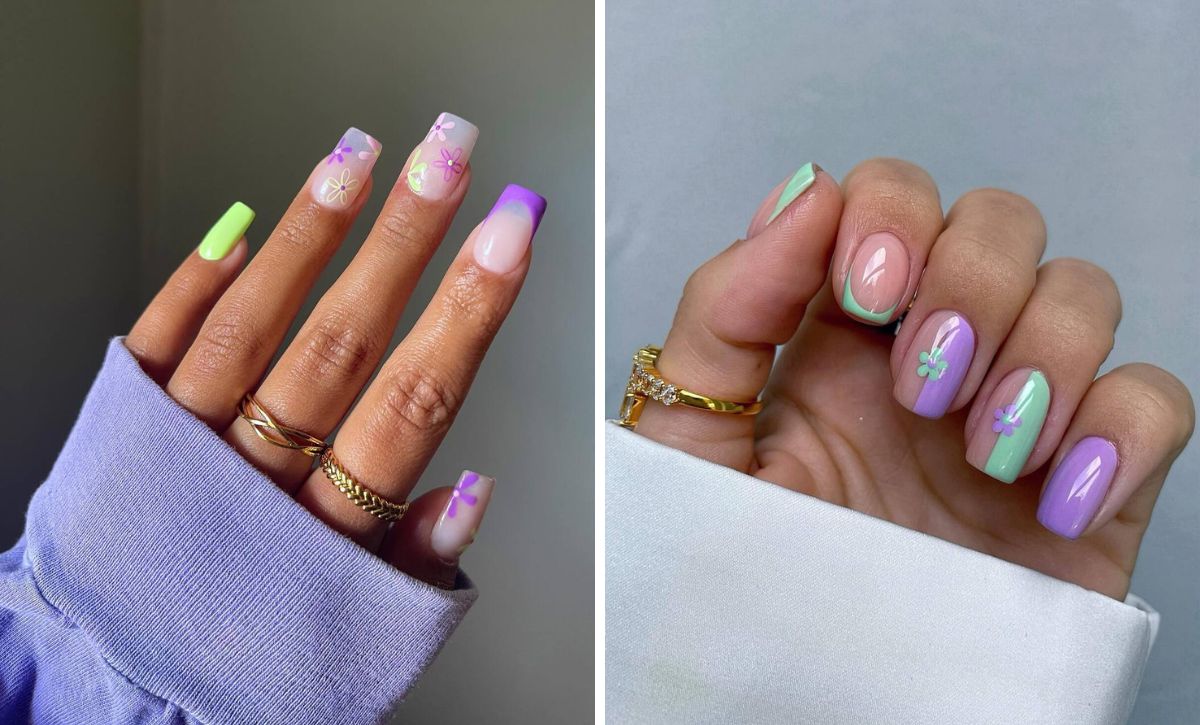 28 Elegant Spring Nail Designs In Lavender And Mint Green To Try Now