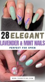 28 Elegant Spring Nail Designs In Lavender And Mint Green To Try Now 2