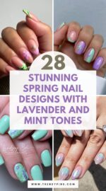 28 Elegant Spring Nail Designs In Lavender And Mint Green To Try Now 3