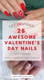 28 Glittering Valentine S Day Nails With Heart Accents For A Romantic Look 5