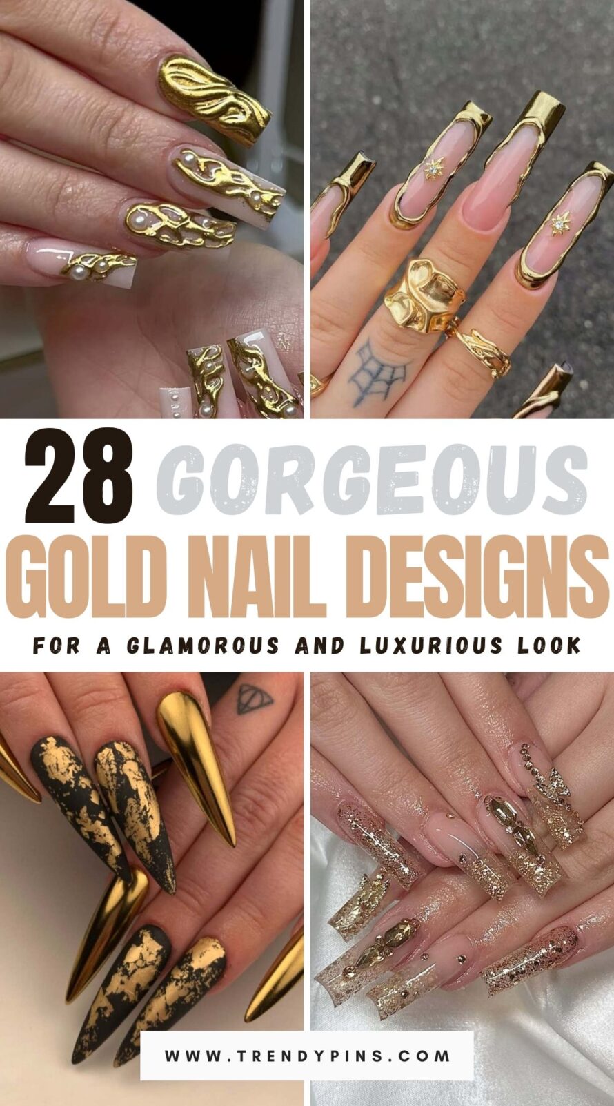 Stunning Gold Nail Design Ideas