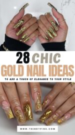 28 Stunning Gold Nail Design Ideas For A Luxurious Look 2