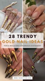 28 Stunning Gold Nail Design Ideas For A Luxurious Look 4