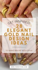 28 Stunning Gold Nail Design Ideas For A Luxurious Look 5