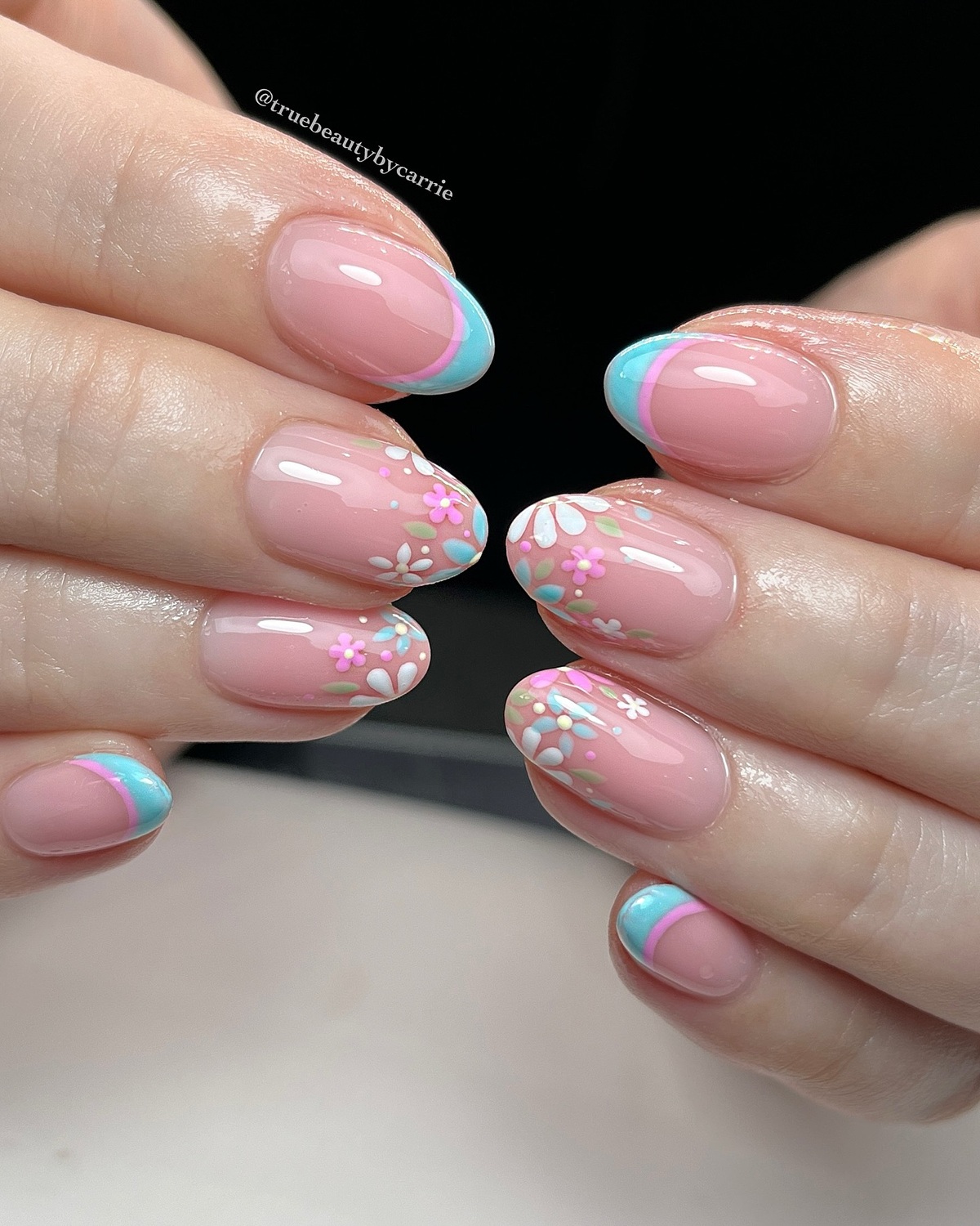 27. Pastel French with Floral Patterns