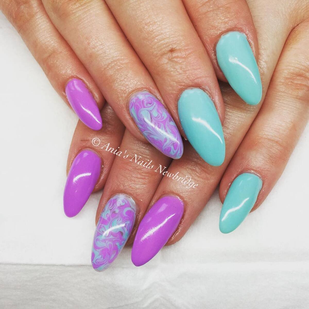 18. Swirled Marble and Solid Pastel Perfection