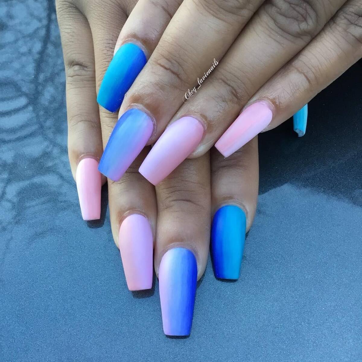 15. Gradient Perfection in Pink and Blue